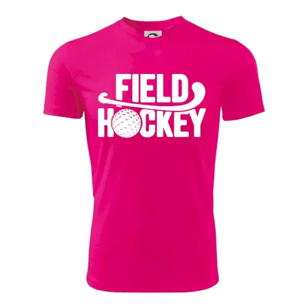 Field hockey míček a nápis