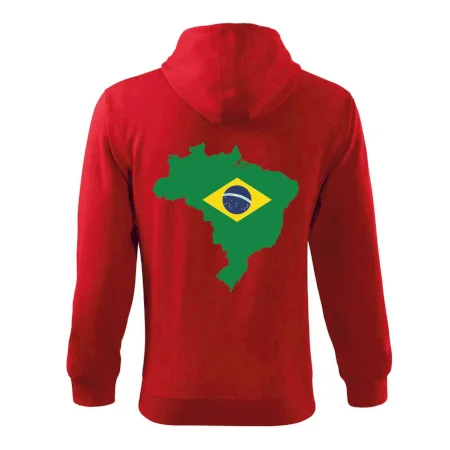 Brazílie vlajka v mapě