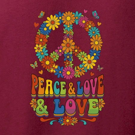 Peace and love - na výšku s květy