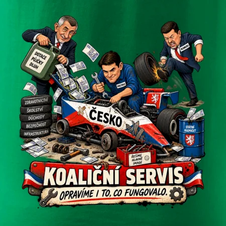Macinka opravuje závodní auto ČESKO