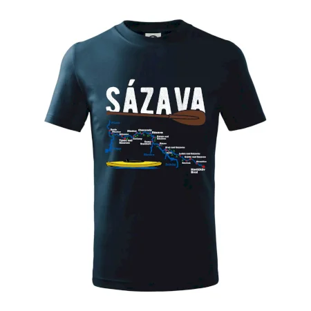 Mapa řeky Sázavy