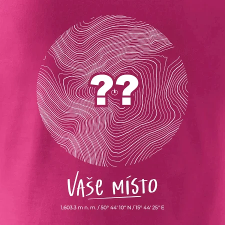 Vaše místo - vrstevnice v kruhu