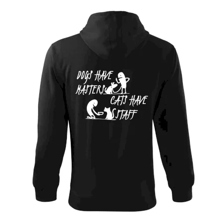 Dogs have masters, cats have staff