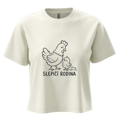 Slepičí rodina s kuřátkem