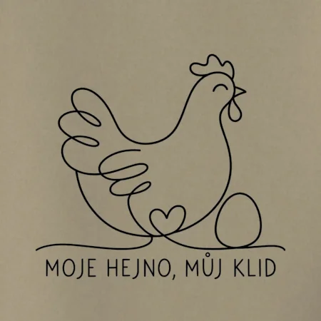 Minimalistická slepice s vejcem a srdcem