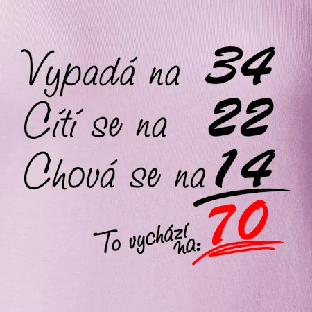 Vypadá, cítí se, chová se - 70 let