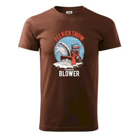 Kick snow blower