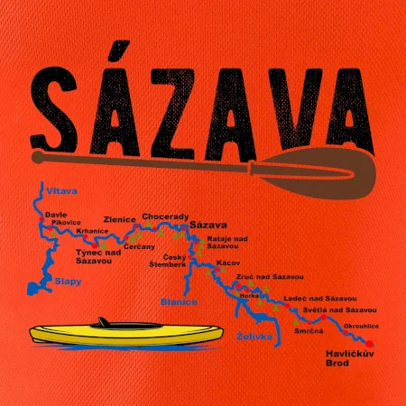 Mapa řeky Sázavy