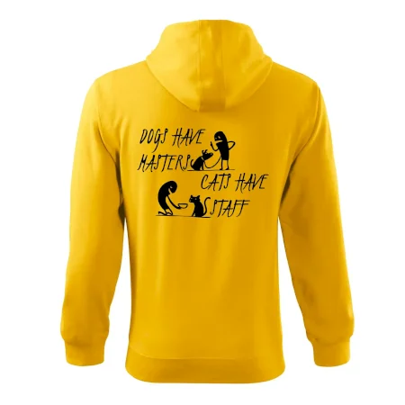 Dogs have masters, cats have staff