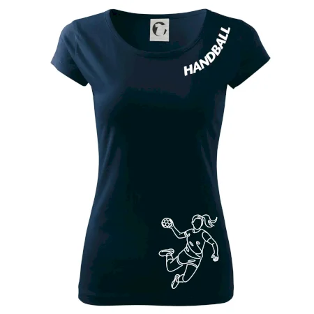 Handball nápis šikmo  - holka