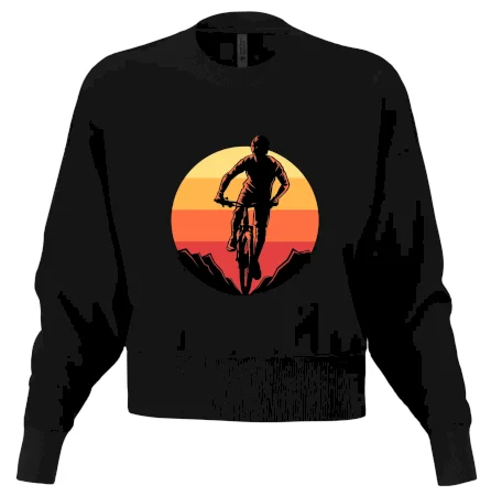 MTB cyklista a západ slunce