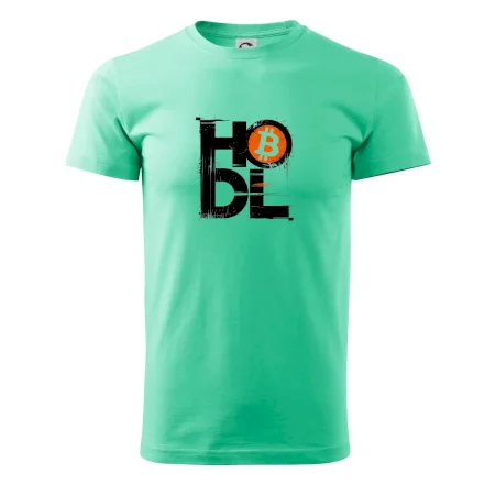 Hodl velký nápis a logo BTC