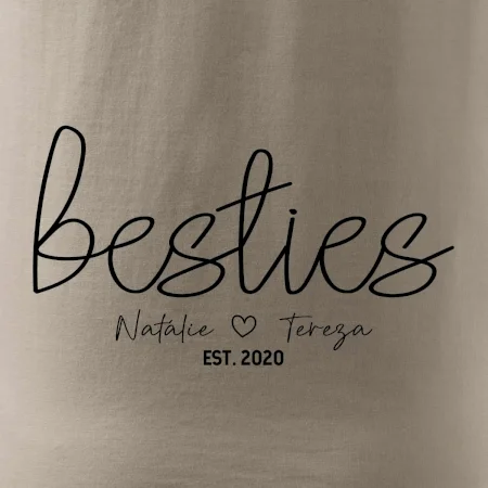 Párové mikiny - Besties Jména a rok