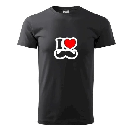 i love mustache - obrys