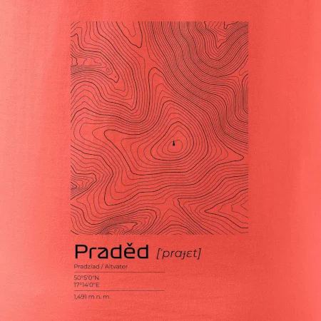 Praděd - vrstevnice v obdélníku