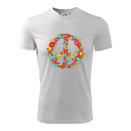 Peace symbol červené květiny