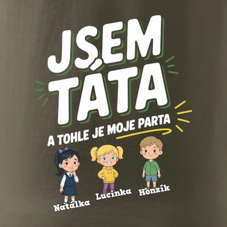 Jsem táta a tohle je moje parta  (obrázky a jména dětí)