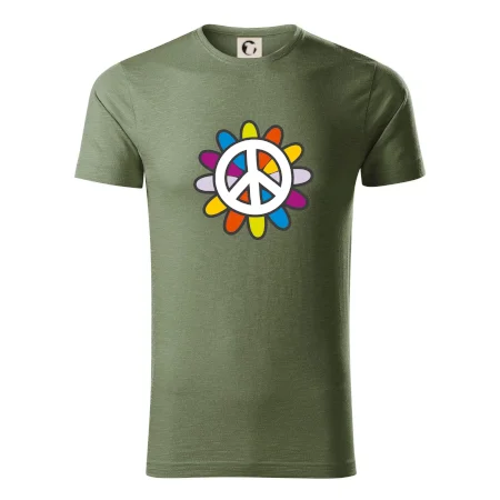 Peace symbol s kreslenou květinou