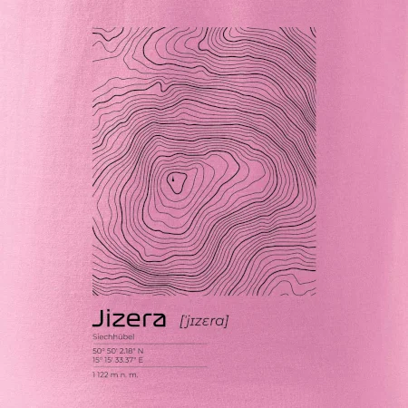 Jizera - vrstevnice v obdélníku