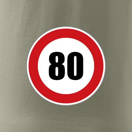 Dopravní značka - omezení rychlosti 80