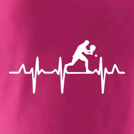 EKG stolní tenista stojící