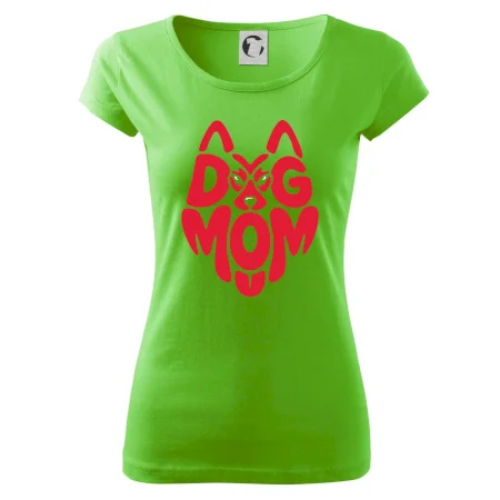 Dog mom nápis v hlavě