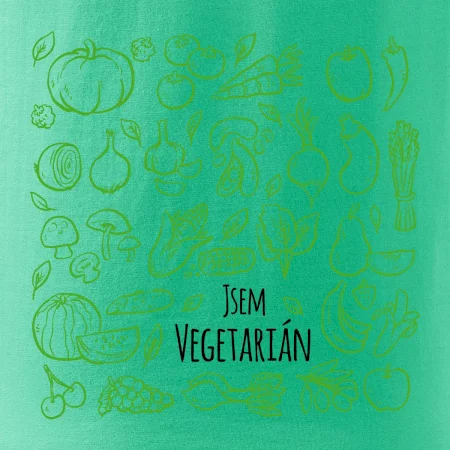 Jsem vegetarián - zelenina ve čtverci