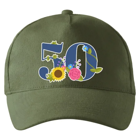 Květinové číslo kreslené - 50