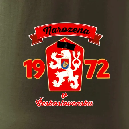 Narozena v Československu - Přelepený znak 1972