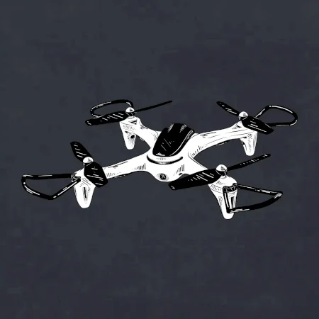 Dron kresba
