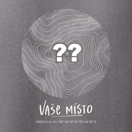 Vaše místo - vrstevnice v kruhu