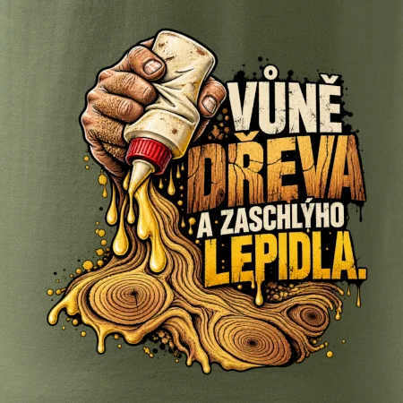 Vůně dřeva a zaschlýho lepidla - kapající lepidlo a letokruhy