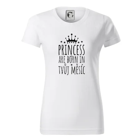Princesses are born in (vlastní nápis měsíc narození)
