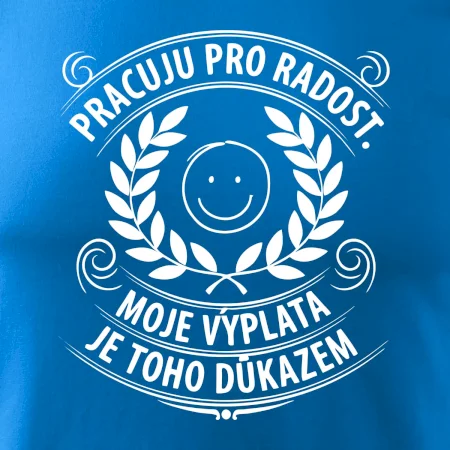 Pracuju pro radost. moje výplata je toho důkazem