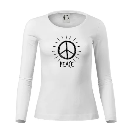 Peace symbol černobílý