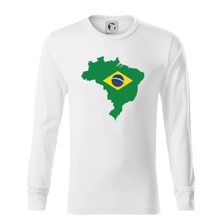 Brazílie vlajka v mapě