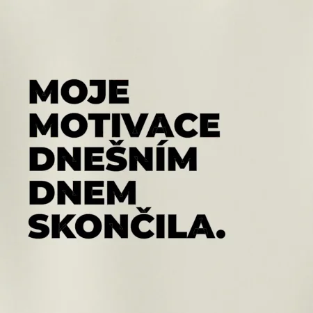 MOJE MOTIVACE DNEŠNÍM DNEM SKONČILA.