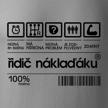 Čárový kód řidič náklaďáku