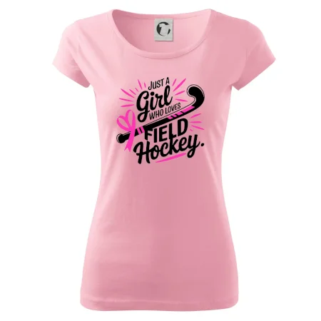 Just a girl who loves field hockey černo růžové