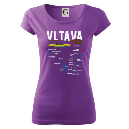 Mapa řeky Vltavy