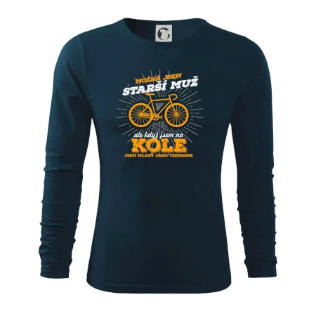 Starší muž - cyklista silniční kolo