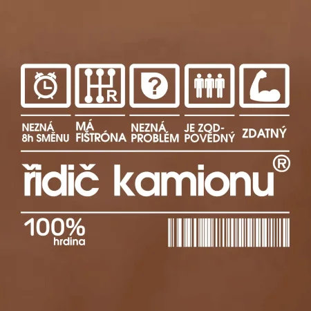 Čárový kód řidič kamionu