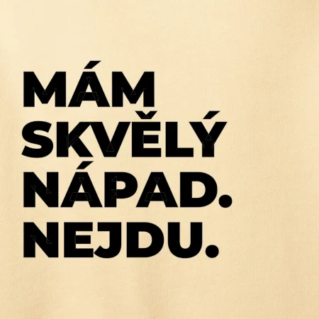 MÁM SKVĚLÝ NÁPAD. NEJDU.