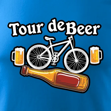 Tour de beer - kolo - pivo a nápis na zádech