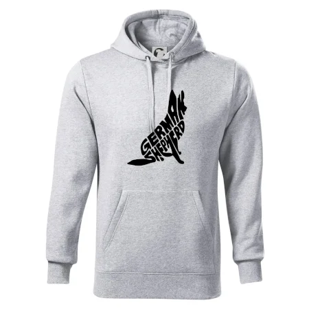 Německý ovčák sedící napis