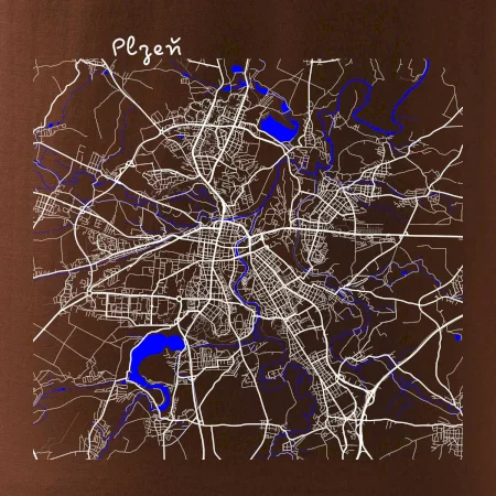Plzeň mapa s vodními toky