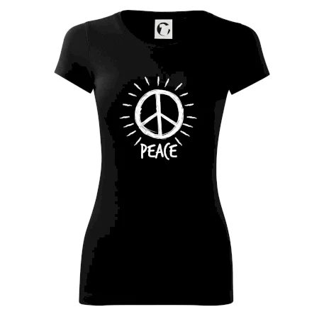 Peace symbol černobílý