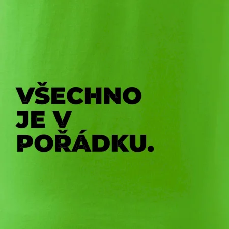 VŠECHNO JE V POŘÁDKU.