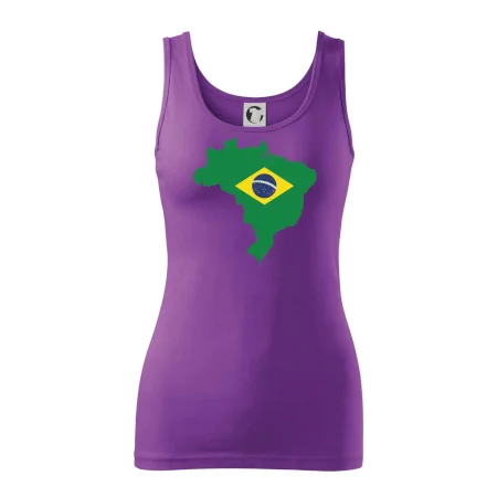 Brazílie vlajka v mapě