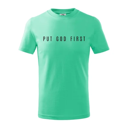 Put God first slabý nápis